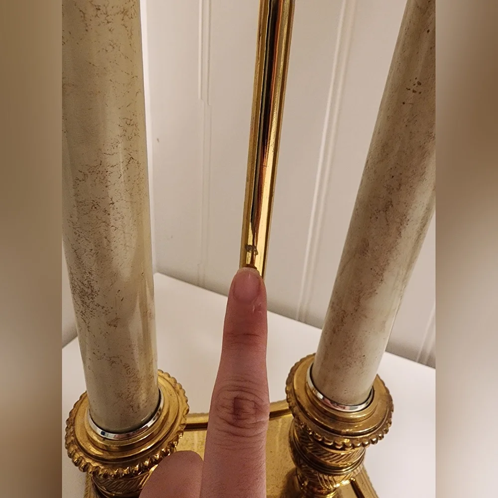 Elegant Gold and Cream Table Lamp